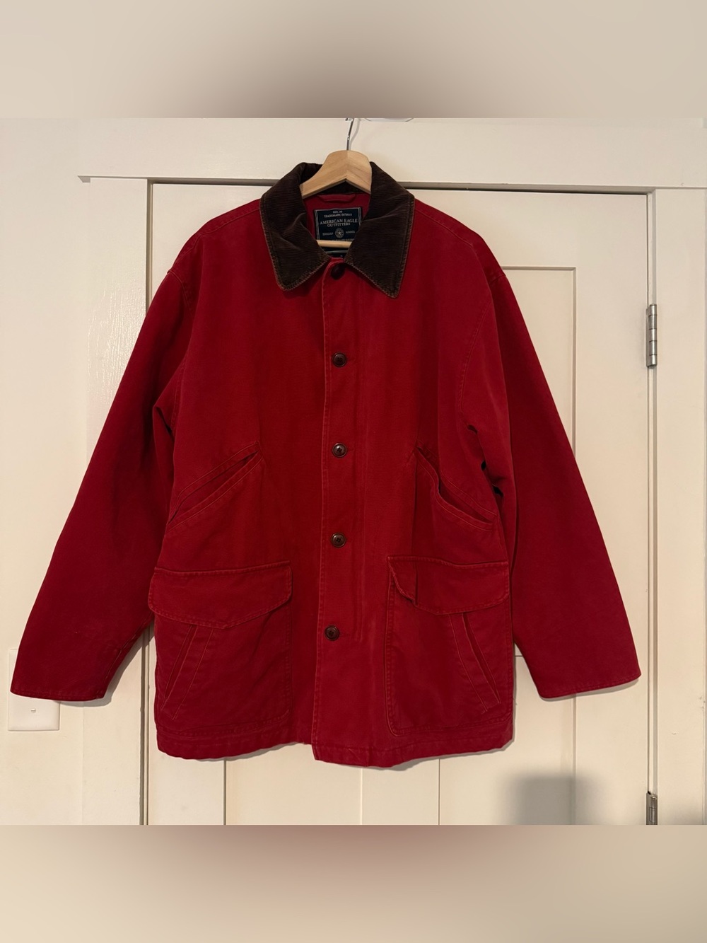 Vintage American Eagle Flannel Lined Field Coat